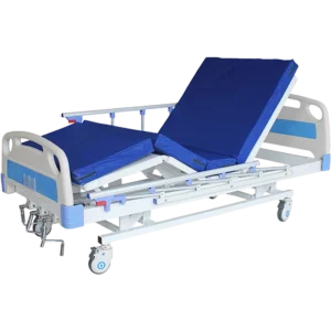 Cama manual de 2 funciones SM para cuidado hospitalario y posicionamiento cómodo del paciente.