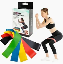 Liga de resistencia 5 unidades para ejercicios de fortalecimiento muscular y rehabilitación física.