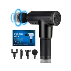 Percutor para masaje muscular con terapia de percusión para relajación y recuperación física.