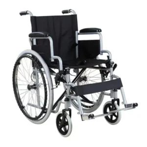 Silla de ruedas pies desmontables H035 SM para movilidad asistida y traslado cómodo de personas con movilidad reducida.