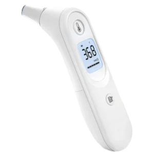 Termómetro ótico digital infrarrojo para medir temperatura corporal de forma rápida y precisa.