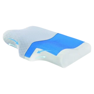 Almohada de gel SM ortopédica para soporte cervical, alivio de presión y descanso confortable.