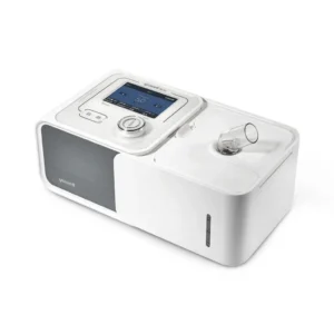Máquina CPAP para apnea del sueño con terapia de presión positiva continua y soporte respiratorio.