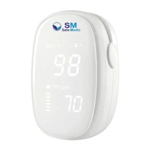 Oxímetro Safe Medic YX102 para medir saturación de oxígeno en sangre y frecuencia del pulso.